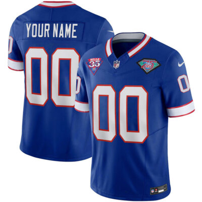 Custom Buffalo Bills 1994 Throwback Vapor F.U.S.E Limited Royal Jersey - All Stitched