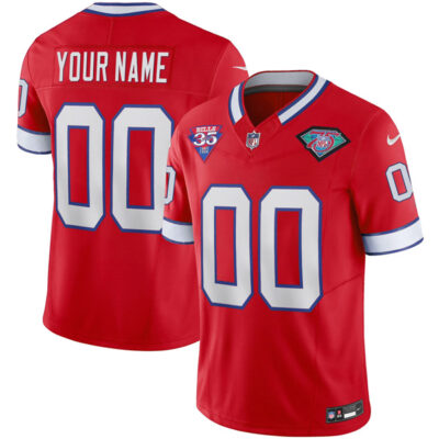 Custom Buffalo Bills 1994 Throwback Vapor F.U.S.E Limited Red Jersey - All Stitched