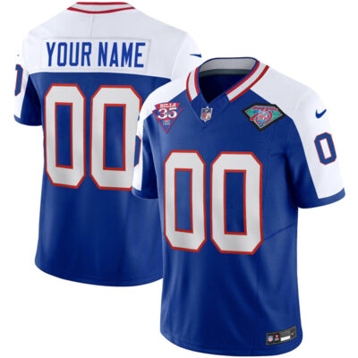 Custom Buffalo Bills 1994 Throwback Vapor F.U.S.E Limited Alternate Royal Jersey - All Stitched