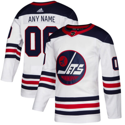 Winnipeg Jets Hockey White Heritage Custom Jersey - All Stitched