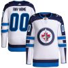 Winnipeg Jets Hockey White Away Custom Jersey - All Stitched