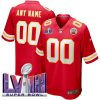 Custom Kansas City Chiefs Home Red Game Jersey Stitched - Super Bowl LVIII