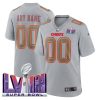 Kansas City Chiefs Gray Super Bowl LVIII Game Custom Jersey - All Stitched