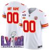 Custom Kansas City Chiefs White Vapor F.U.S.E Limited Jersey Stitched - Super Bowl LVIII Patch