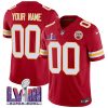 Custom Kansas City Chiefs Home Red Vapor F.U.S.E Limited Jersey Stitched - Super Bowl LVIII Patch