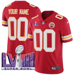 Kansas City Chiefs Red Super Bowl LVIII Custom Limited Jersey - All Stitched