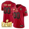 Kansas City Chiefs Special Red Gold Super Bowl LVIII Patch Custom Limited Jersey - All Stitched