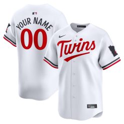 Alternative view of Custom Minnesota Twins White Home Elite Jersey - All Stitched
