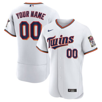 Custom Minnesota Twins White Home Jersey - All Stitched