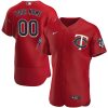 Custom Minnesota Twins Red 60th Anniversary Jersey - All Stitched