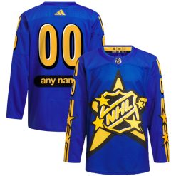 Custom Tampa Bay Lightning 2024 All Star Blue Jersey - All Stitched