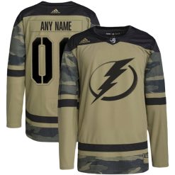 Custom Tampa Bay Lightning Military Appreciation Camo Jersey - All Stitched