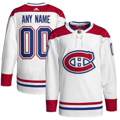 Montreal Canadiens Hockey Away White Custom Jersey - All Stitched