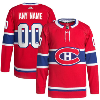 Montreal Canadiens Hockey Home Red Custom Jersey - All Stitched