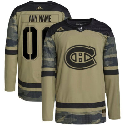 Montreal Canadiens Hockey Military Appreciation Camo Custom Jersey - All Stitched