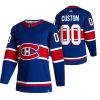 Montreal Canadiens Hockey 2020/21 Reverse Retro Royal Custom Jersey - All Stitched