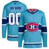 Montreal Canadiens Hockey Reverse Retro 2.0 Light Blue Custom Jersey - All Stitched