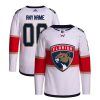 Florida Panthers Hockey Away White Custom Jersey - All Stitched