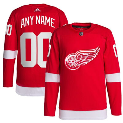 Detroit Red Wings Hockey Home Red Custom Jersey - All Stitched