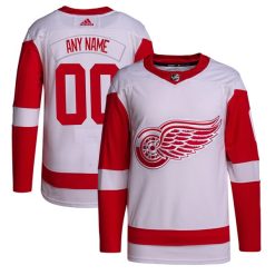 Detroit Red Wings Hockey Away White Custom Jersey - All Stitched