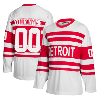 Detroit Red Wings Hockey 1929 Throwback White Custom Jersey - All Stitched