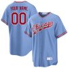 Custom Chicago White Sox Cooperstown Road Powder Blue Jersey - All Stitched