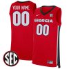 Georgia Bulldogs College Basketball Red Custom Jersey - All Stitched