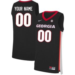 Georgia Bulldogs College Basketball Black Custom Jersey - All Stitched