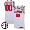 Georgia Bulldogs College Basketball White Throwback Custom Jersey - All Stitched