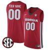 Georgia Bulldogs College Basketball Red Limited Custom Jersey - All Stitched