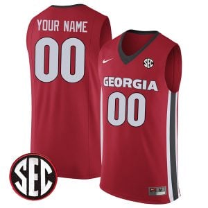 Georgia Bulldogs College Basketball Red Limited Custom Jersey - All Stitched