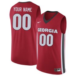 Alternative view of Georgia Bulldogs College Basketball Red Limited Custom Jersey - All Stitched