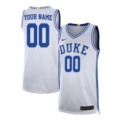 Alternative view of Custom Duke Blue Devils Basketball White Limited Jersey - All Stitched
