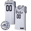 Custom Duke Blue Devils Basketball White Jersey - All Stitched