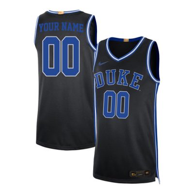 Custom Duke Blue Devils Basketball Black Alternate Jersey - All Stitched