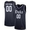 Custom Duke Blue Devils Basketball Navy Alternate Jersey - All Stitched