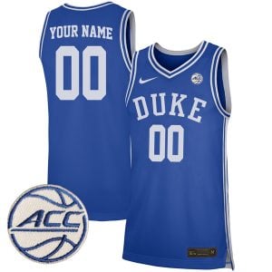 Custom Duke Blue Devils Basketball Blue Jersey - All Stitched