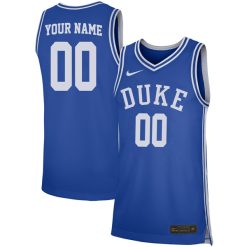 Alternative view of Custom Duke Blue Devils Basketball Blue Jersey - All Stitched