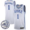 Zion Williamson Duke Blue Devils Basketball White Jersey - All Stitched