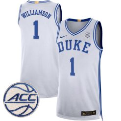Zion Williamson Duke Blue Devils Basketball White Jersey - All Stitched