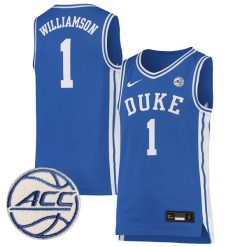 Zion Williamson Duke Blue Devils Basketball Blue Jersey - All Stitched