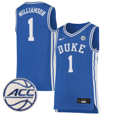 Zion Williamson Duke Blue Devils Basketball Blue Jersey - All Stitched