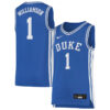 Zion Williamson Duke Blue Devils Royal Blue Jersey - All Stitched