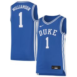 Alternative view of Zion Williamson Duke Blue Devils Basketball Blue Jersey - All Stitched