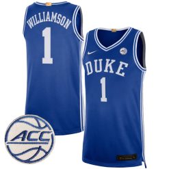 Zion Williamson Duke Blue Devils Basketball Blue Limited Jersey - All Stitched