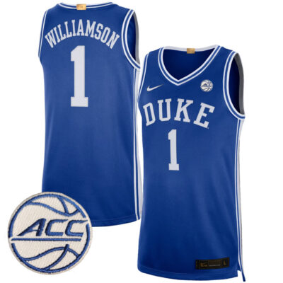 Zion Williamson Duke Blue Devils Basketball Blue Limited Jersey - All Stitched