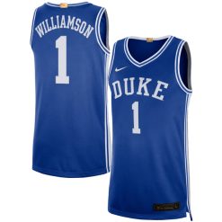 Alternative view of Zion Williamson Duke Blue Devils Basketball Blue Limited Jersey - All Stitched