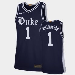 Alternative view of Zion Williamson Duke Blue Devils Basketball Navy Limited Jersey - All Stitched