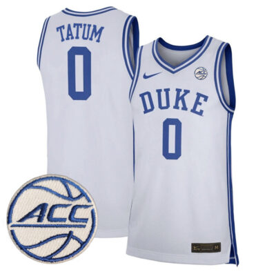 Jayson Tatum Duke Blue Devils Basketball Limited White Jersey - All Stitched