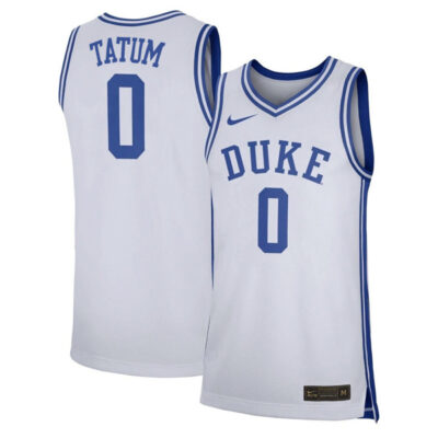 Jayson Tatum Duke Blue Devils White Limited Jersey - All Stitched